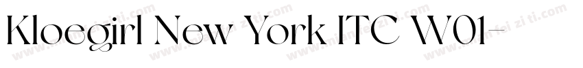 Kloegirl New York ITC W01字体转换